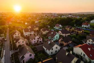 view of residential houses in suburban rural area