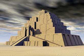 3d rendering of ziggurat