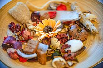 a small bowl of potpourri