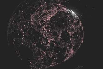 an abstract map of the world