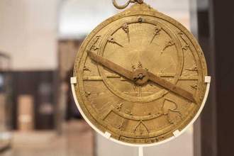 antique brass astrolabe