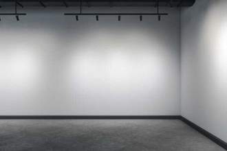 bare concrete walls with simple lighting