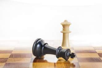 chess pieces on a board