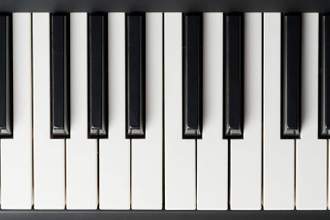 close up of piano keys