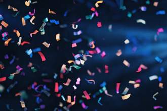 confetti falling