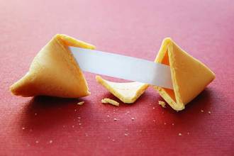 fortune cookie cracked open