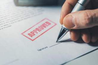 hand signing approved document
