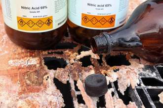 hazardous chemicals spill onto objects and cause corrosion