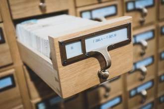 library card catalog file cabinets