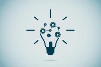 light bulb with gears