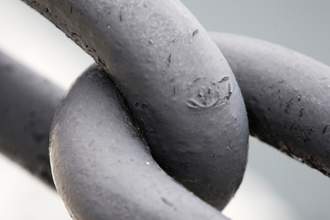 link of chain close up