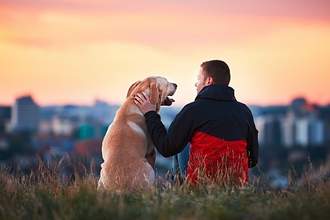 man and his dog