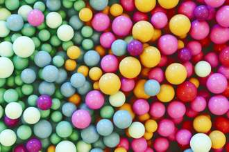 multi sized balls in varying sizes