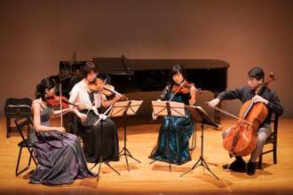musicians playing violin and cello at classical music concert