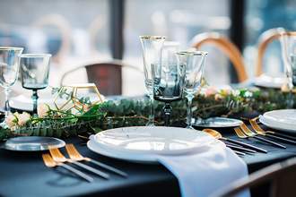 place setting at dinner