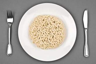 plate of plain macaroni pasta