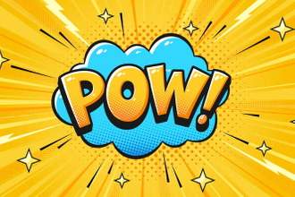 pow comic book art style