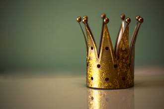 prince crown on table