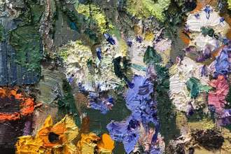 random paint splotches in different colors