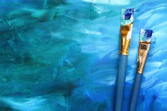 recently used paintbrushes