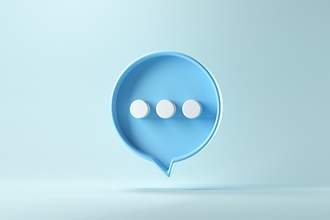speech bubble with three dots