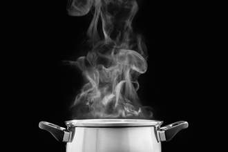 steam rising from a pot