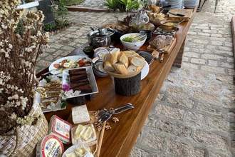 table full of food