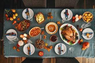 thanksgiving dinner on table