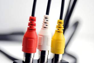 three auxiliary cables plugged in
