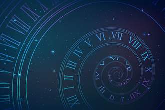 time wheel spinning into infinity