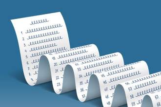 vector illustration of a long list