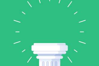 vector illustration of a pedestal column