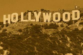 view of the hollywood sign