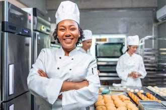 woman bakers looking at camera