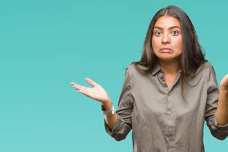 woman shrugging