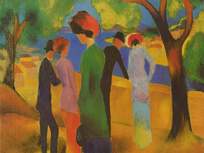 august macke lady in a green jacket