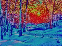 winter wonderland filtered through a 90s adventure game