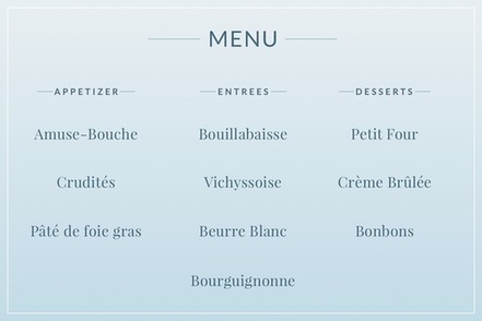 how to read a french menu video