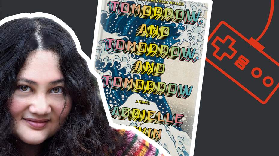 novelist gabrielle zevin with her book tomorrow and tomorrow and tomorrow