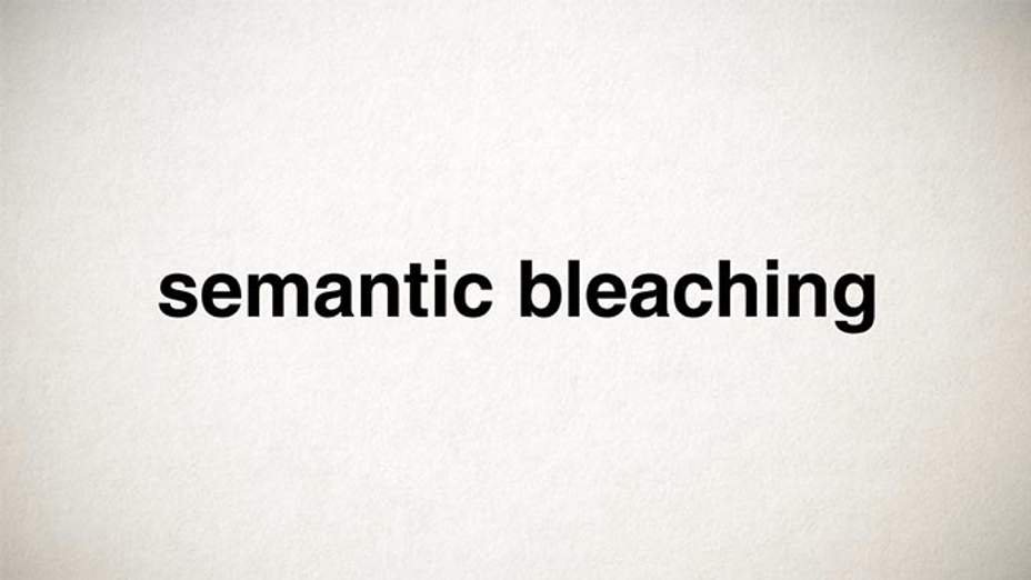 semantic bleaching text on white background