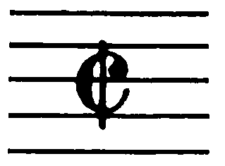 Illustration of alla breve