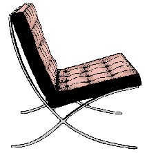 Illustration of barcelona chair