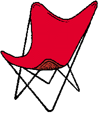 Illustration of butterfly chair