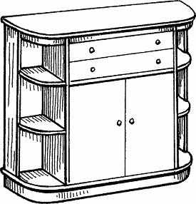 Illustration of credenza