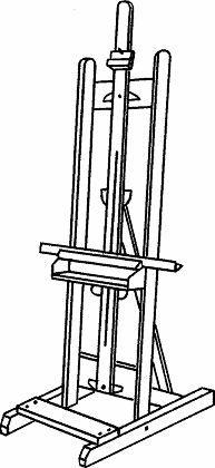 Illustration of easel