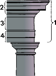 Illustration of entablature