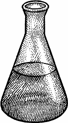 Illustration of erlenmeyer flask