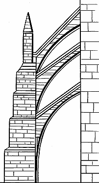 Illustration of flying buttress