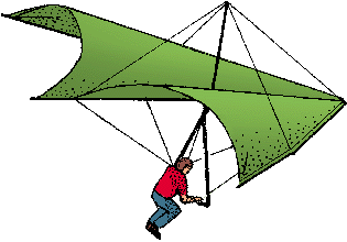 Illustration of hang glider