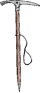 Illustration of ice ax